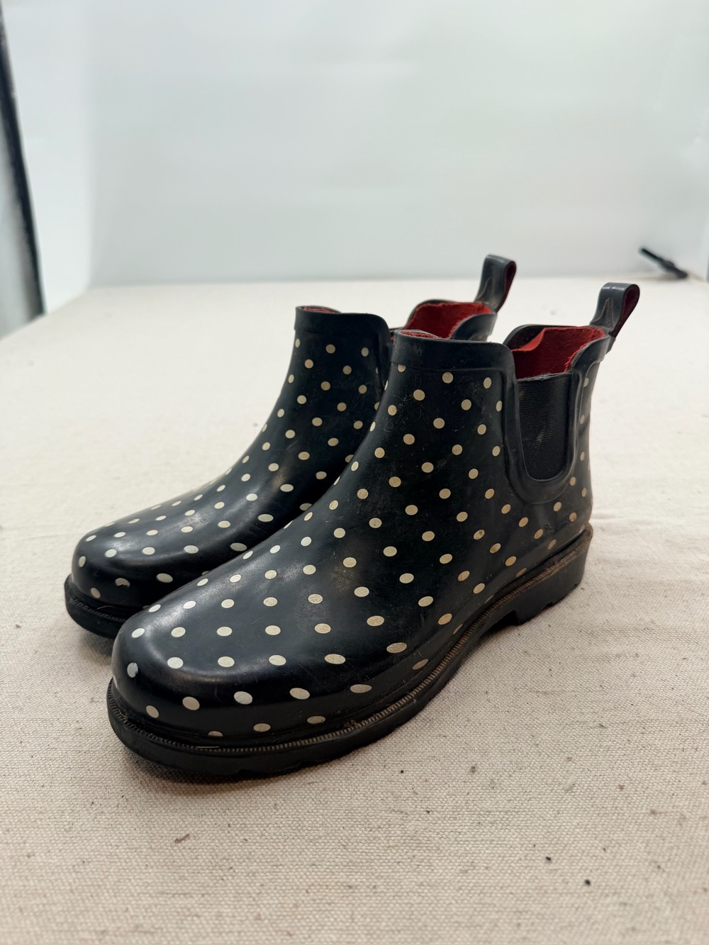 Capelli of New York Black Polka Dot Rainboots
